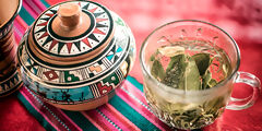 Coca leaf infusion during the trek